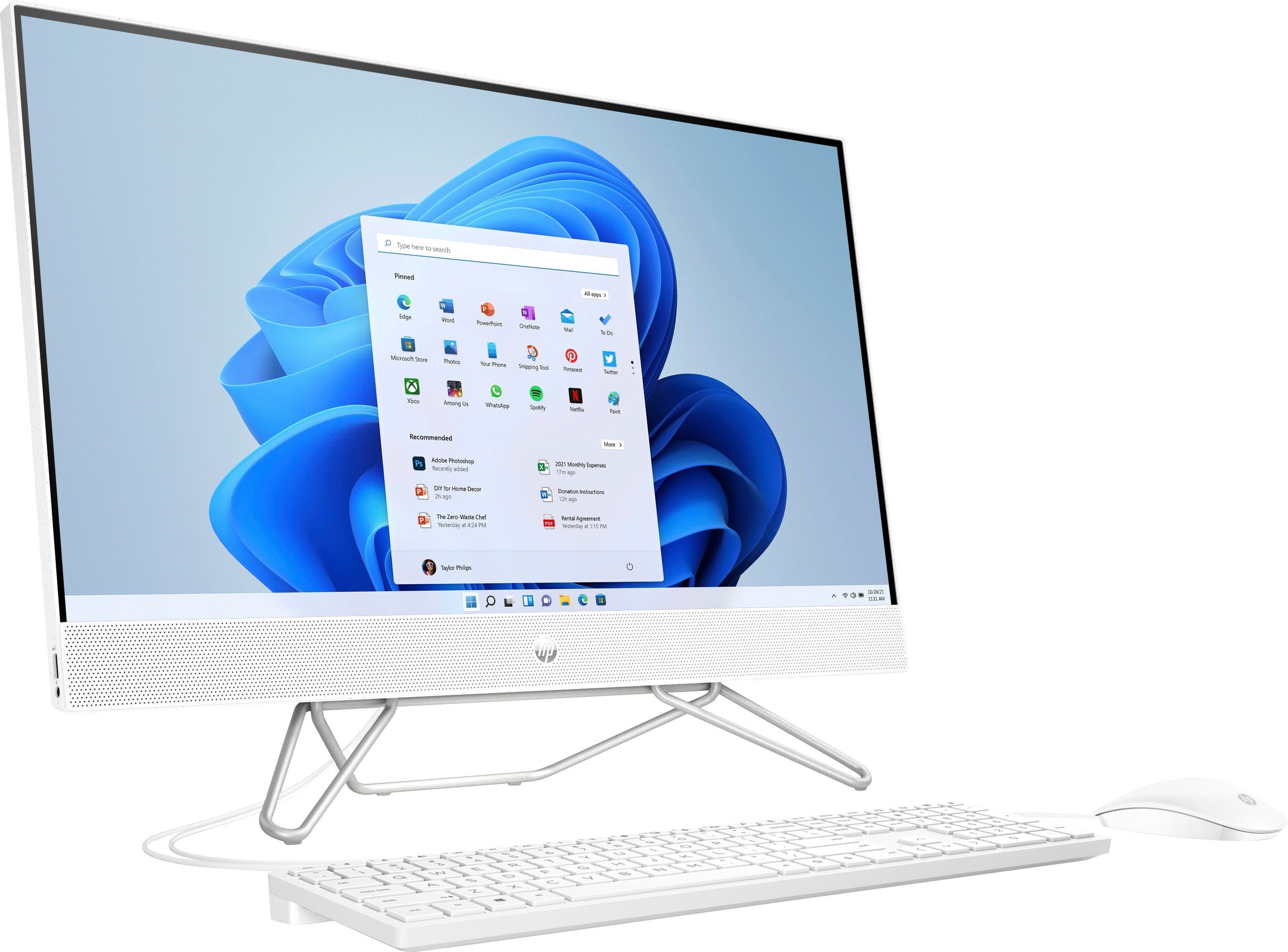 HP 27-cb0202ng All-in-One PC (27 Zoll, AMD Ryzen 5 5500U, Radeon™ Graphics, 16 GB RAM, 512 GB SSD)
