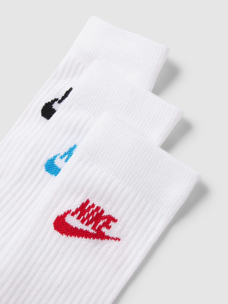 Socken mit Label-Details im 3er-Pack Modell 'Everyday' in weiß