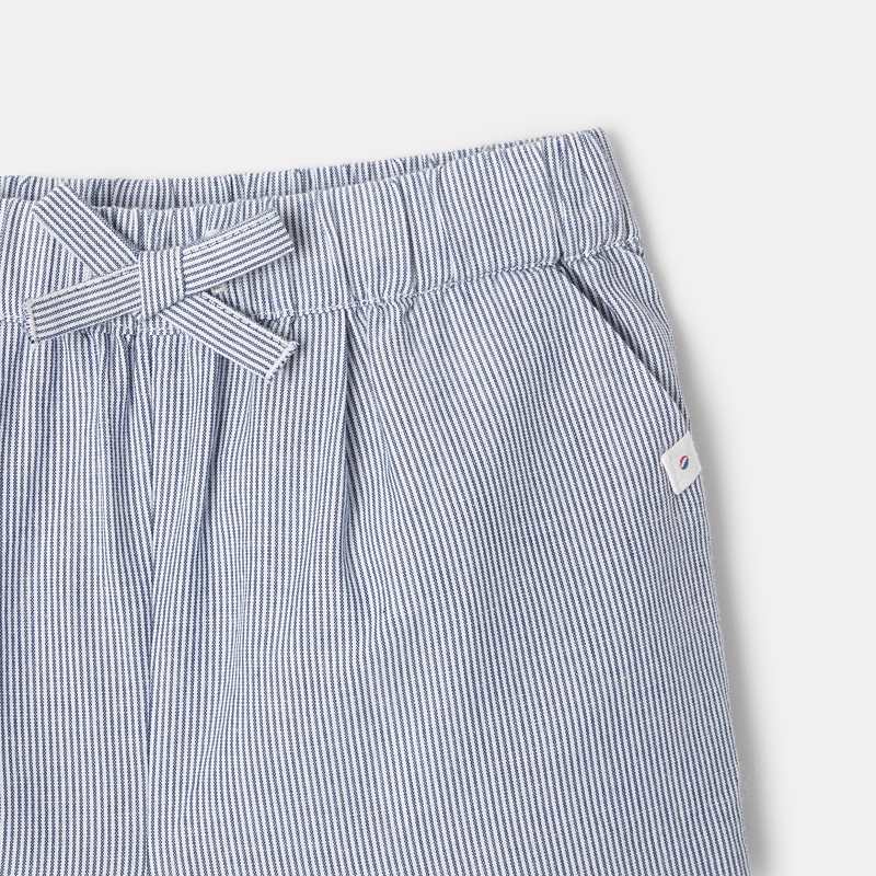 Short rayé en coton bio bleu mixte Absorba