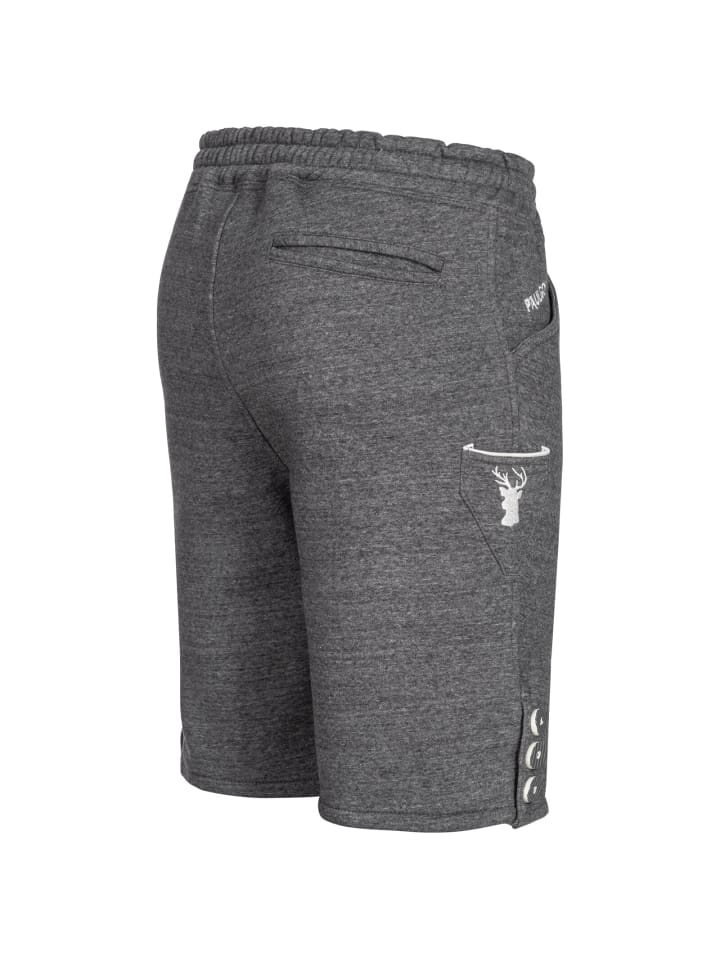 PAULGOS Jogginghose Design Trachten Lederhose Bermuda Shorts Kurz JOK3 in Dunkelgrau günstig kaufen