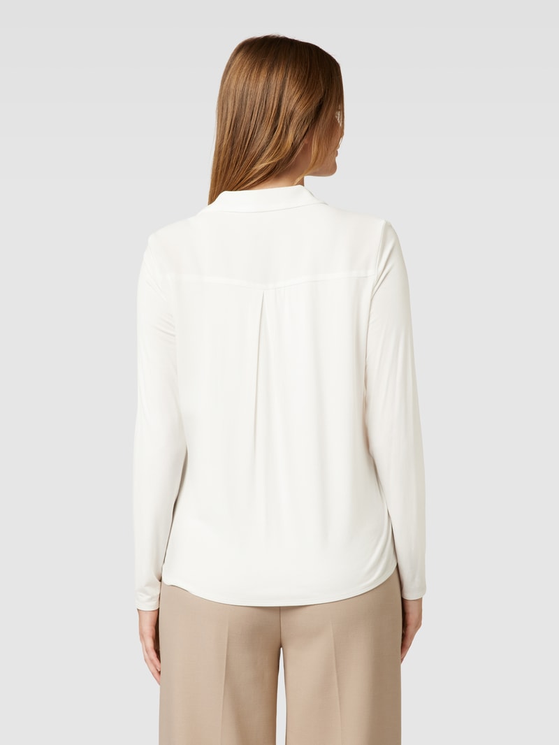 Bluse mit V-Ausschnitt Modell 'Frera' in offwhite