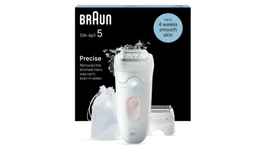 BRAUN Epilierer Silk-épil 5, 5-030 Weiß / Flamingorosa