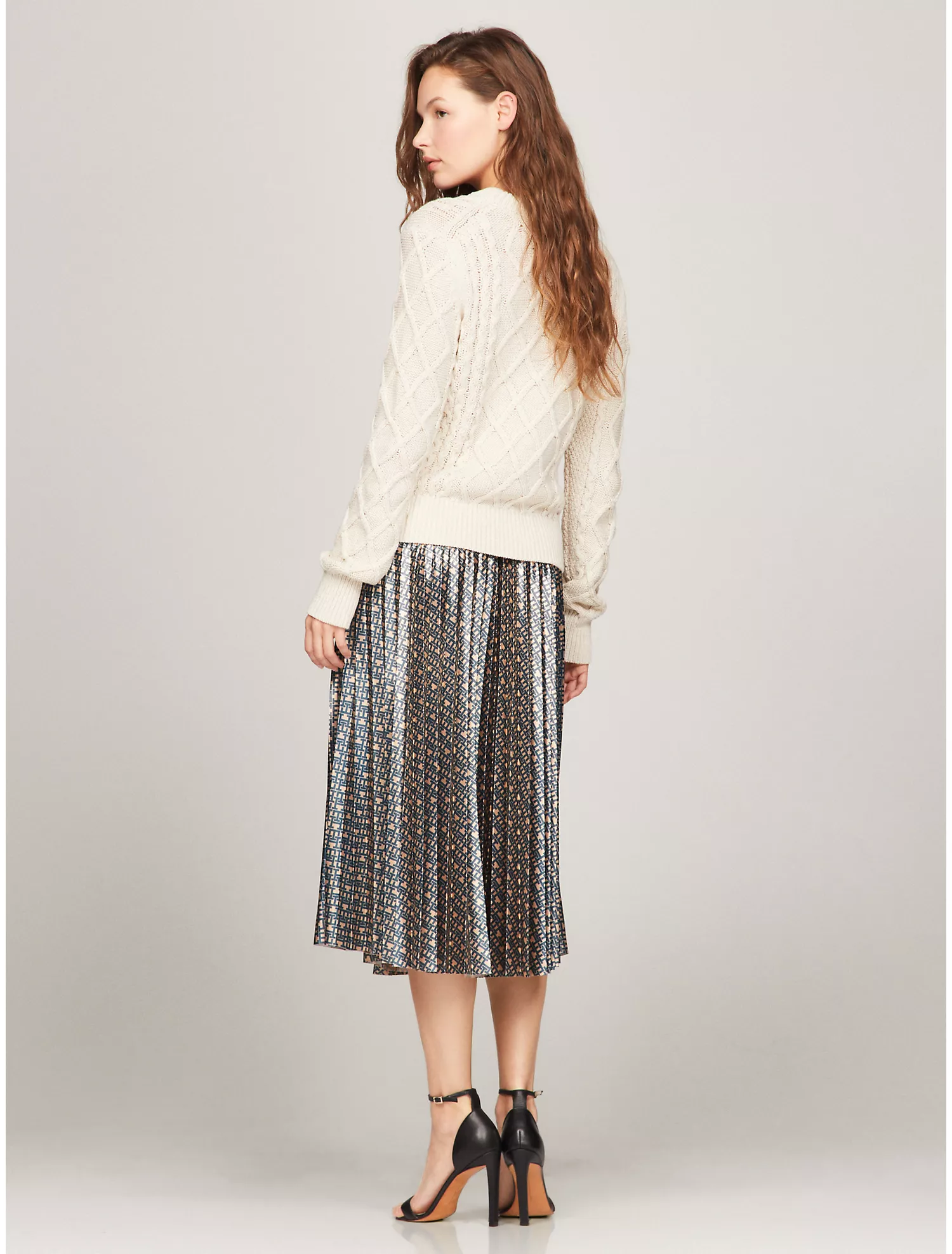 Mixed Cable Knit Sweater