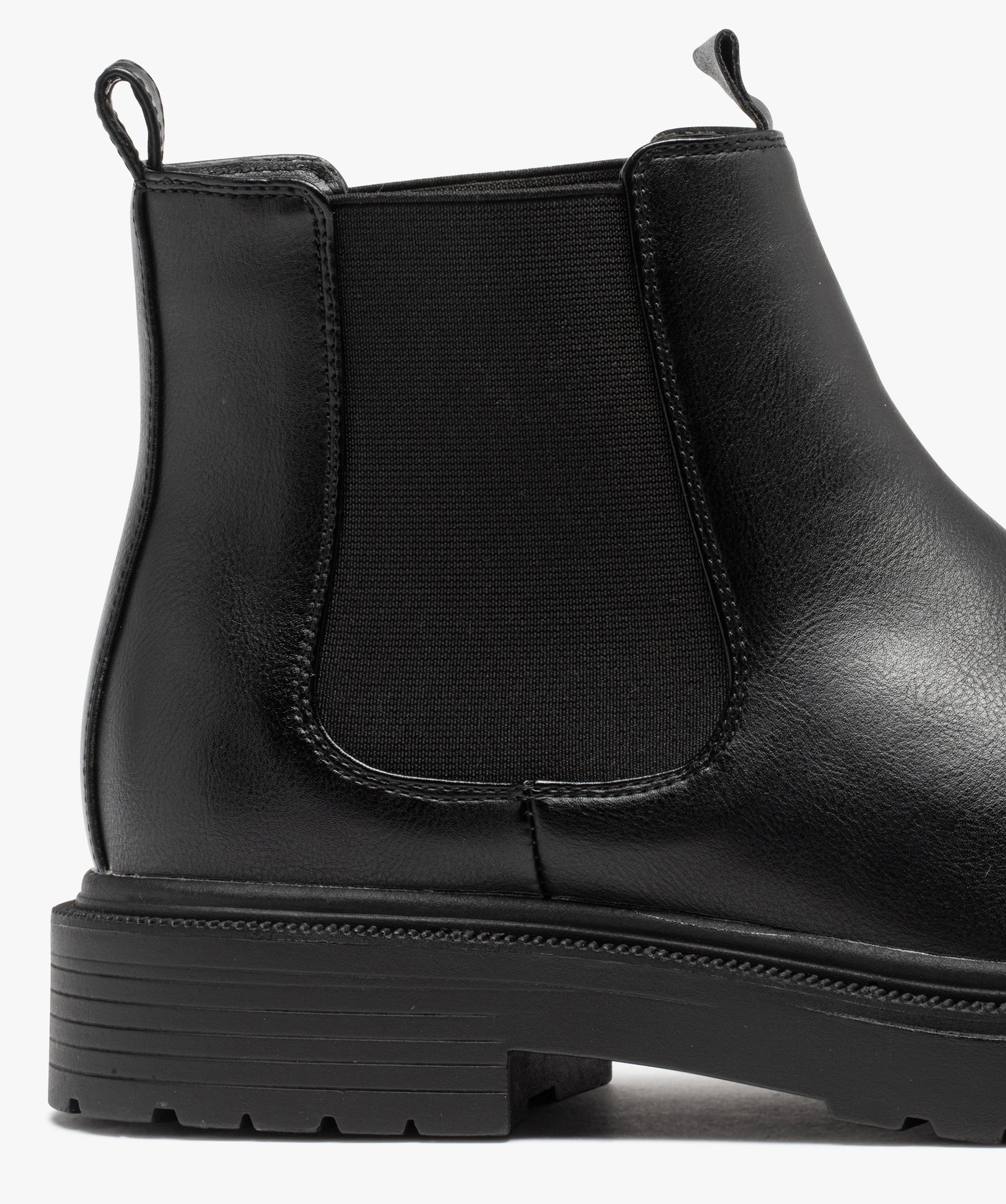Boots Chelsea à épaisse semelle crantée homme noir | GEMO