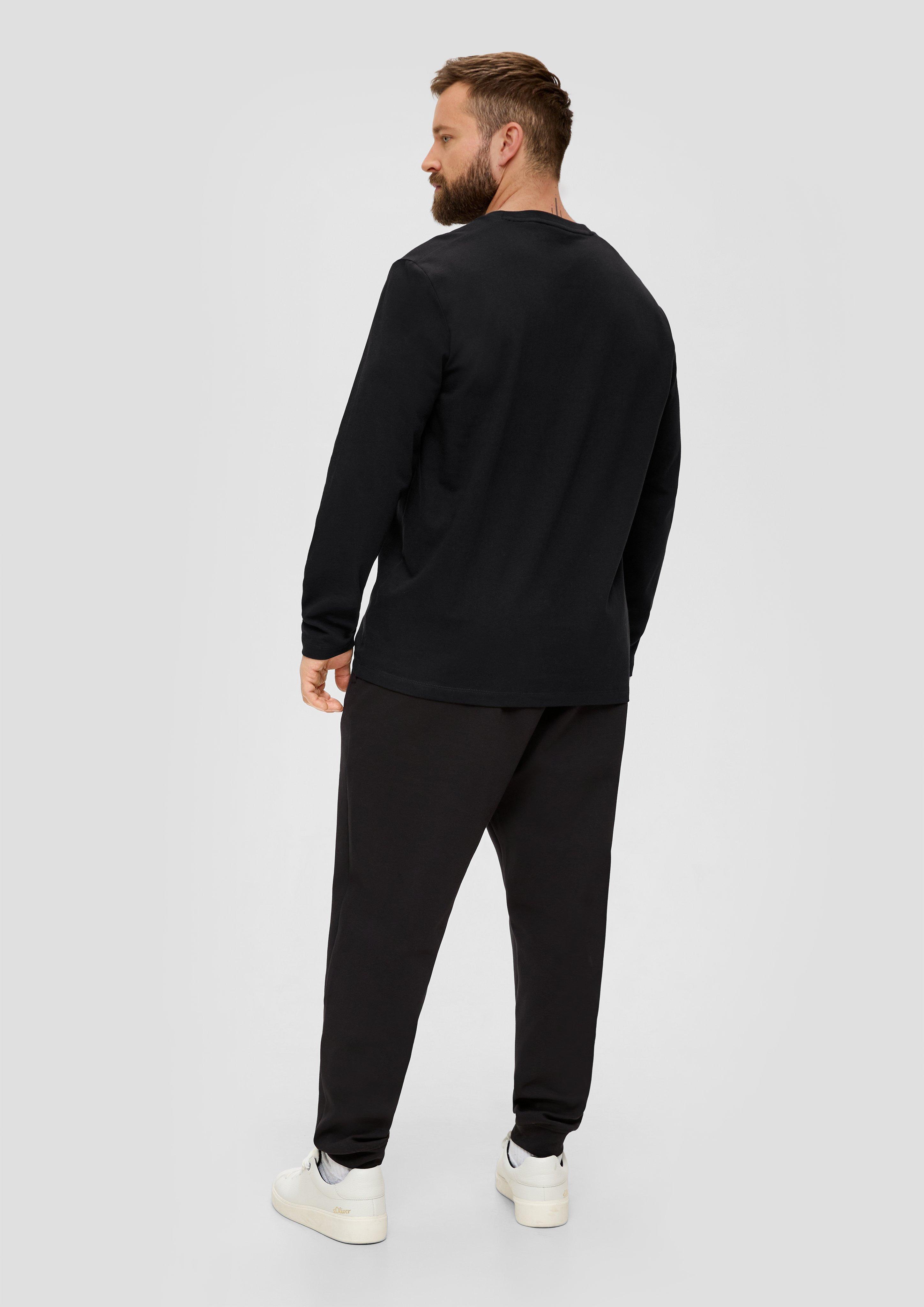 Longsleeve mit gummiertem Label-Print  2143244-99D1