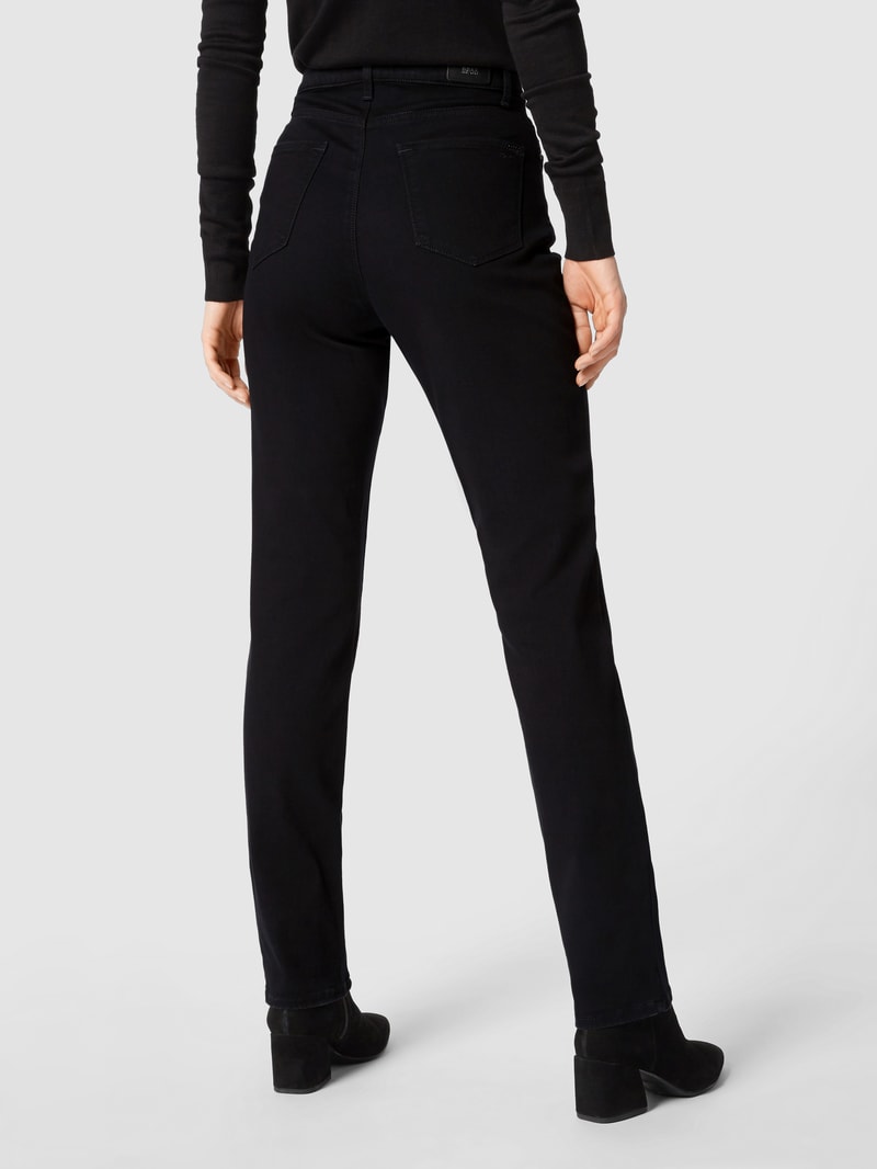 Jeans in gerader Passform mit Stretch-Anteil Modell 'STYLE.CAROLA' in schwarz