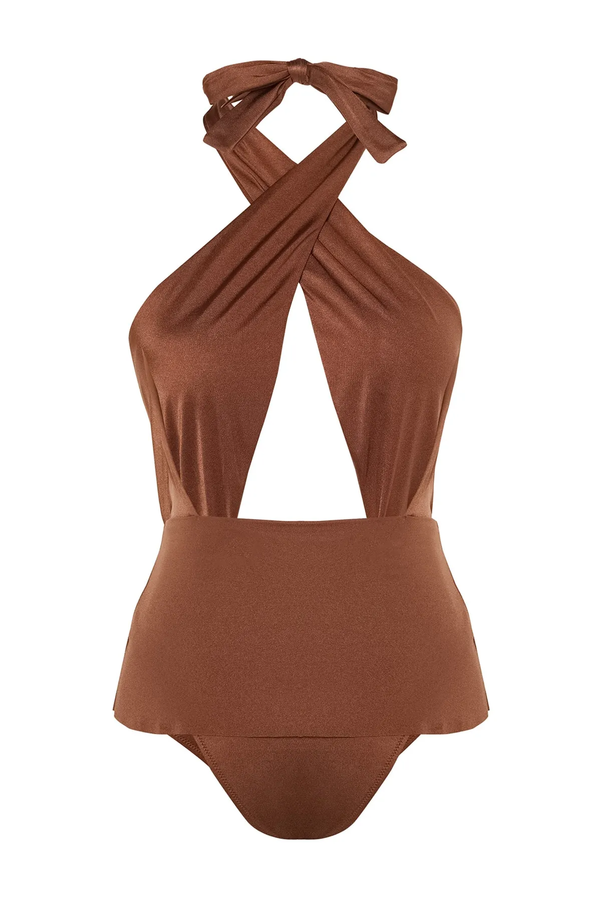 Trendyol Collection  Badeanzug - Braun - Unifarben