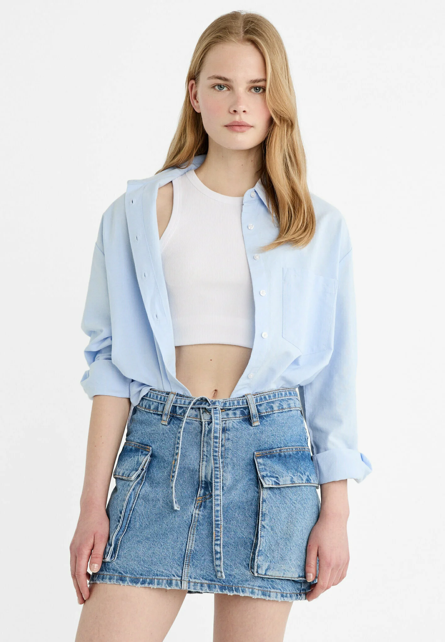 Falda vaquera Stradivarius