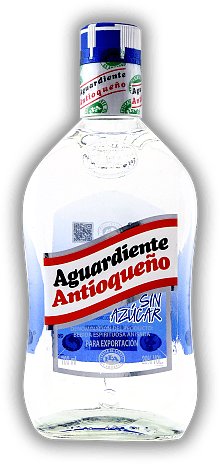 Antioqueno Aguardiente ( Zuckerrohrschnaps ) Kolumbien Sin Azucar (ohne Zucker) 29% Antioqueno Aguardiente ( Zuckerrohrschnaps ) Kolumbien Sin Azucar (ohne Zucker) 29% Zuckerrohrschnaps aromatisiert mit Anis. 0,7	 Liter - Vol 29%