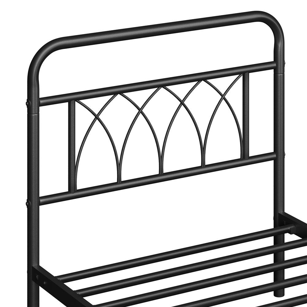 Yaheetech Metallbett, Bettrahmen Vintage mit Lattenrost, Einzelbett/ Doppelbett