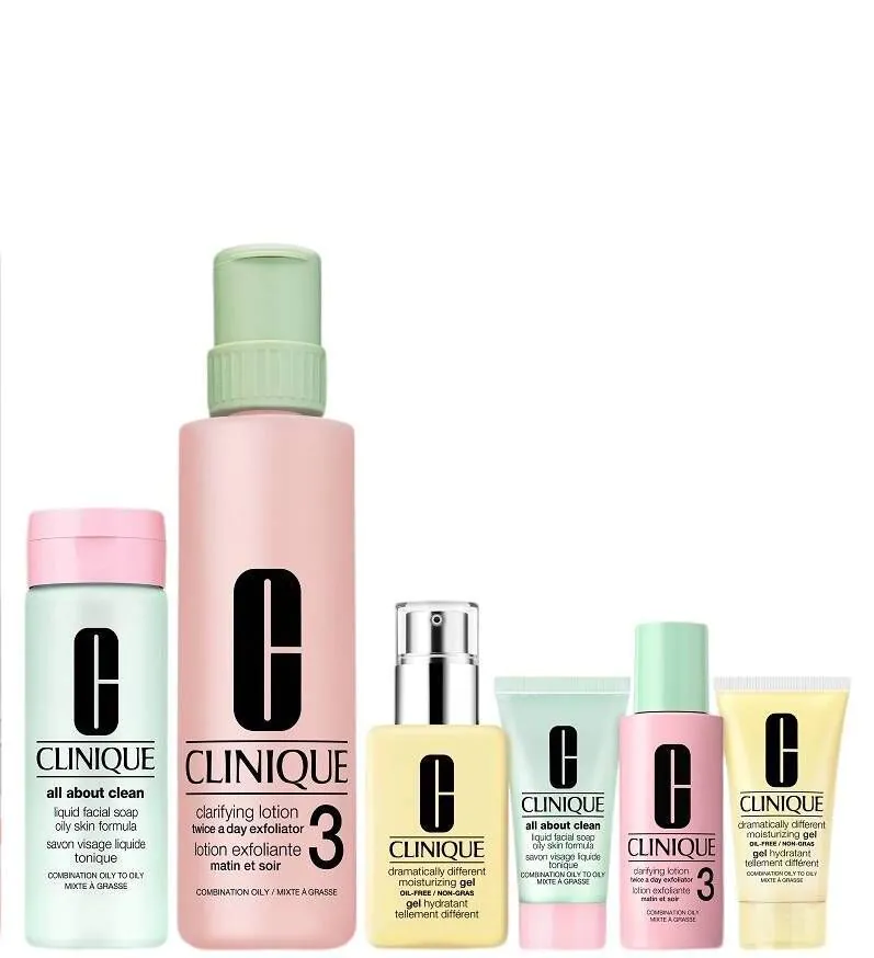 Clinique Great Skin Everywhere gavesæt til kombineret og fedtet hud