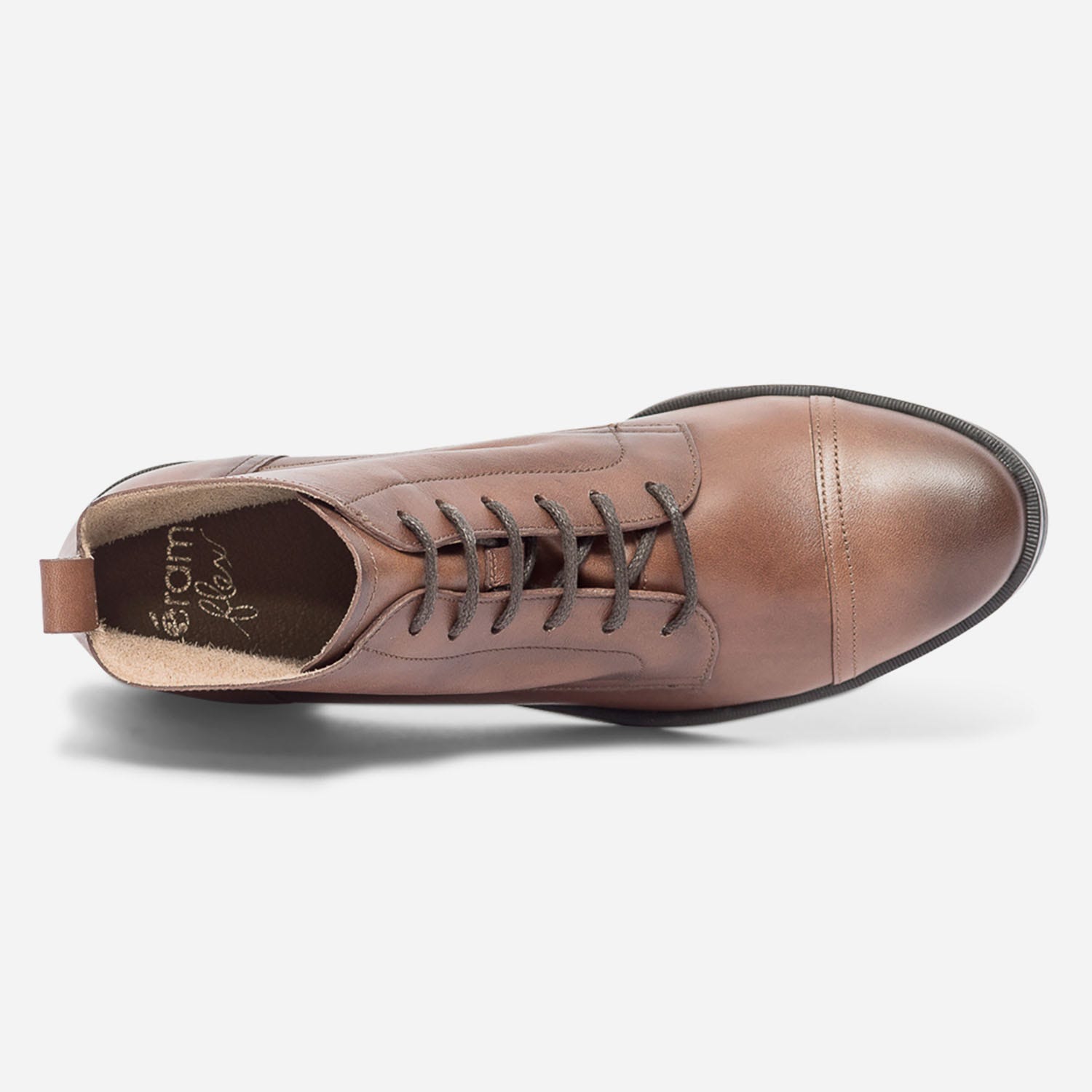 Bottine ERAM FLEX cognac en cuir éco-conçu