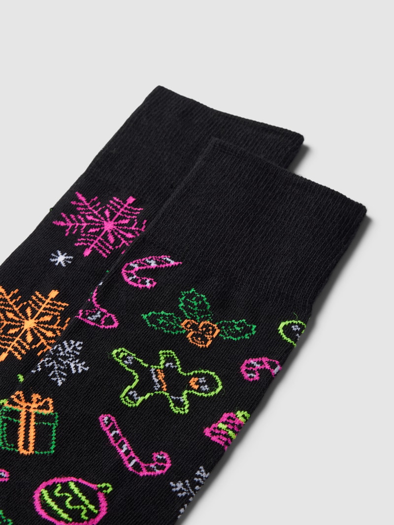 Socken aus Baumwoll-Mix im 2er-Pack in schwarz