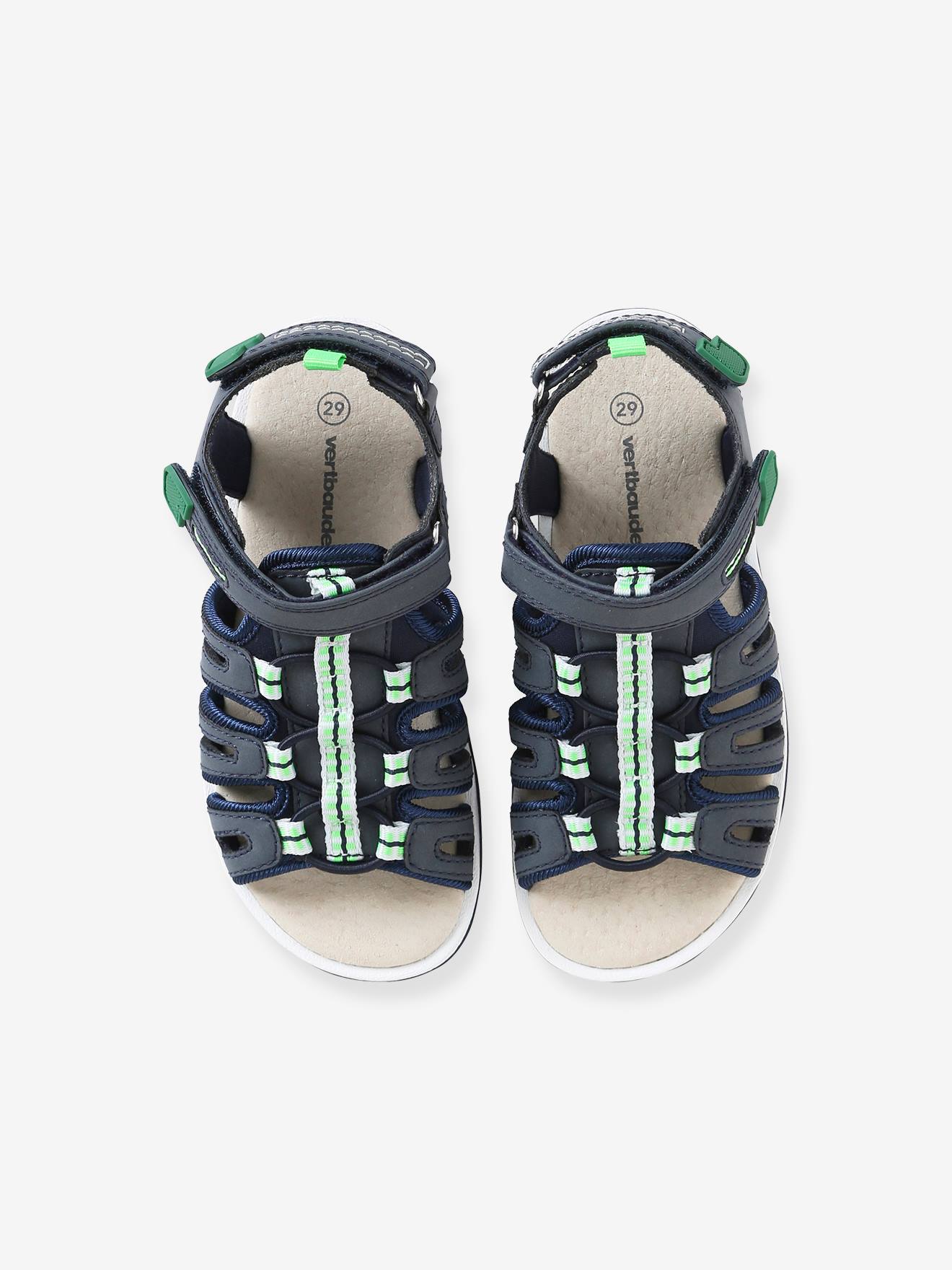 Sandales scratchées enfant marine