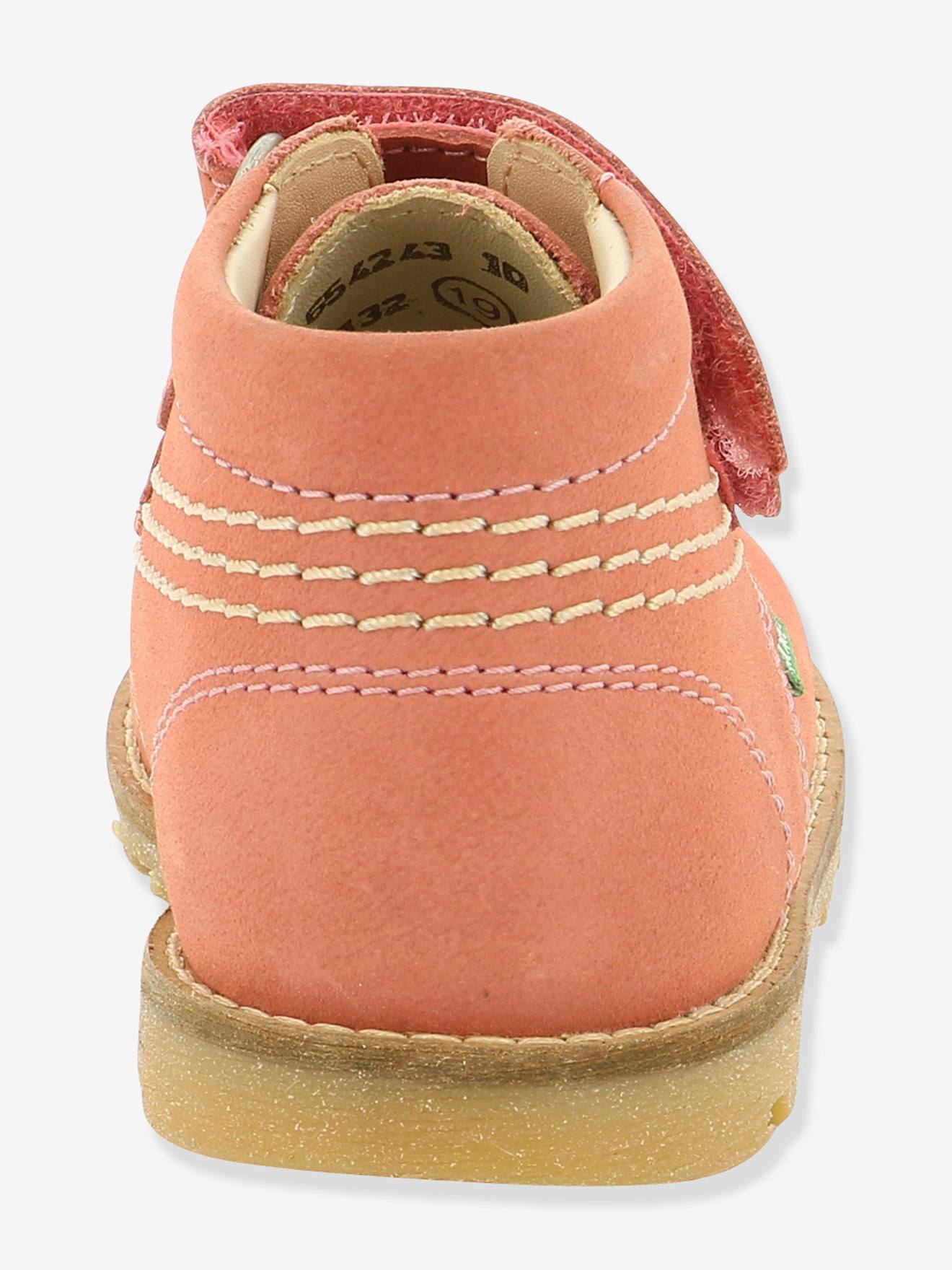 Bottillons cuir bébé fille Nonomatic KICKERS® rose antique