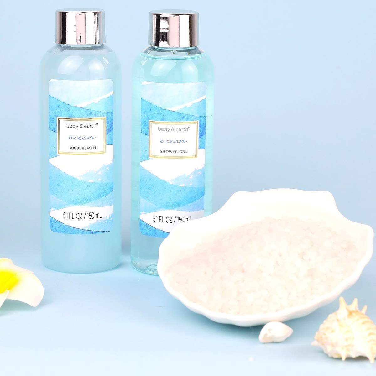 Spa luxetique Pflege-Geschenkset Badeset Geschenkbox, 7-tlg., mit Duft mit Ozean, Bad und Körper Geschenkkorb
