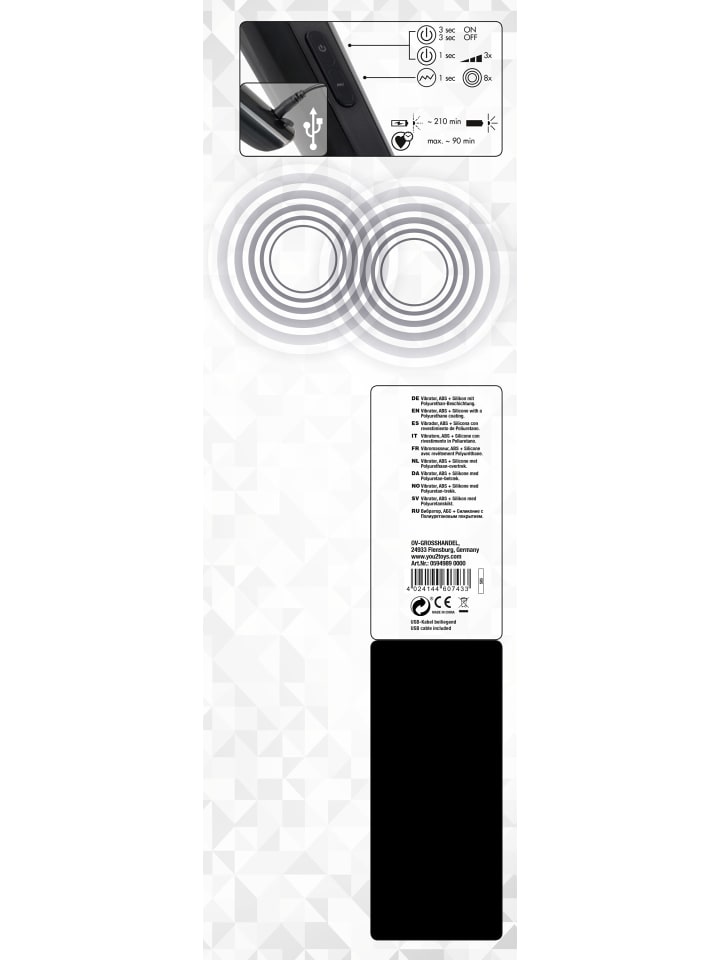 You2Toys Massagestab Rechargeable Power Wand in schwarz günstig kaufen 31 cm