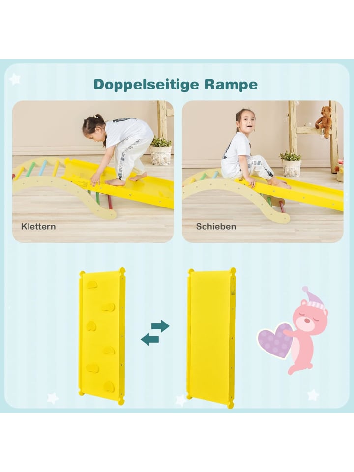 COSTWAY 4 in 1 Kletterleiter in Bunt günstig kaufen 110 cm