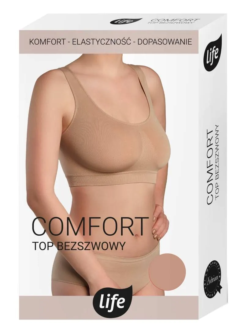 Бешавни топ Life Comfort величине L, беж.