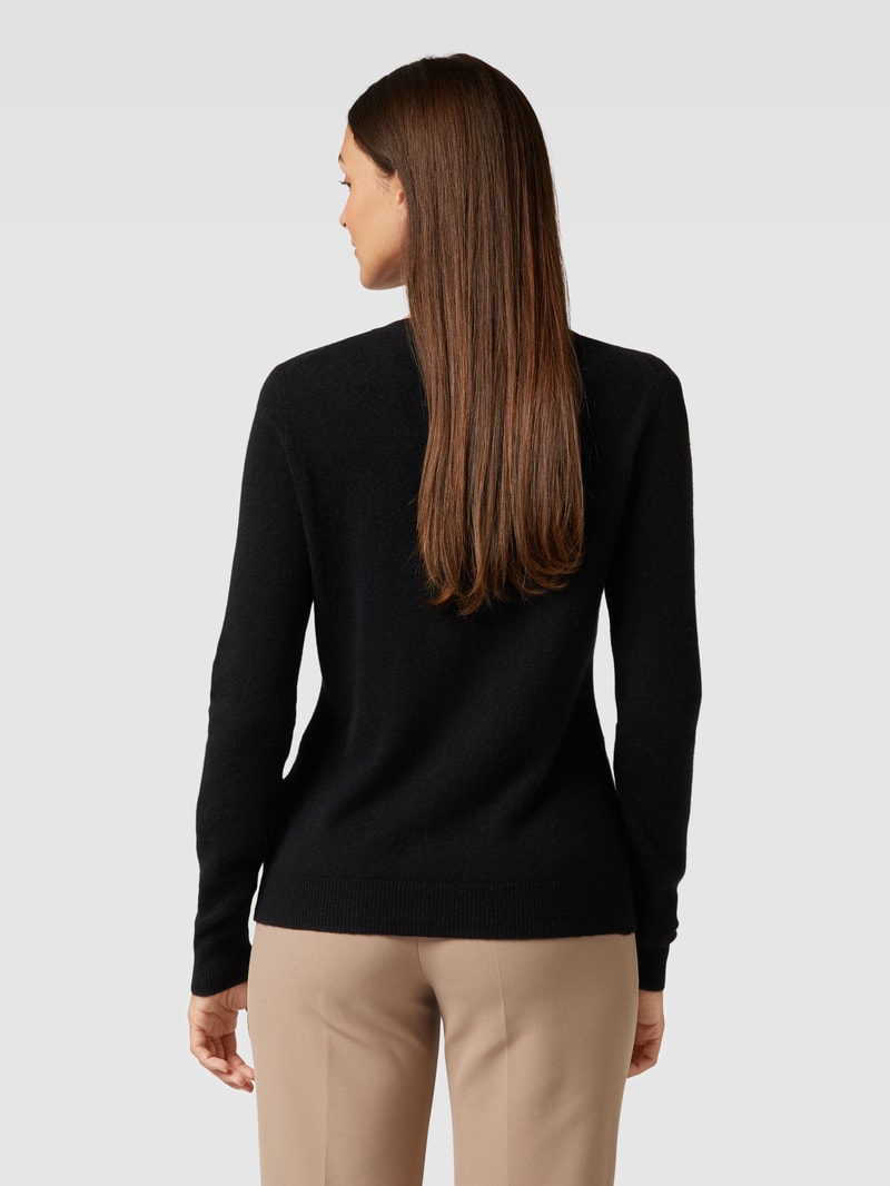 Strickjacke aus Kaschmir mit Knopfleiste in schwarz