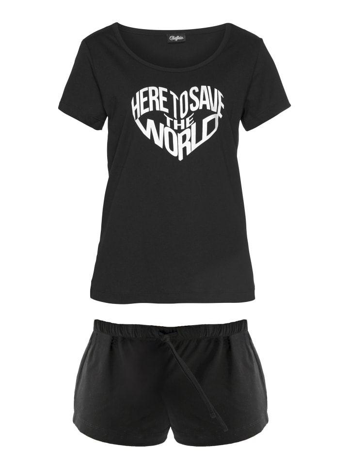 Buffalo Shorty in schwarz-bedruckt günstig kaufen 32/34