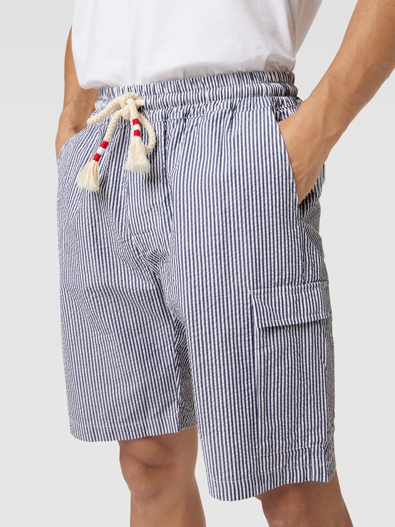 Bermudas mit Streifenmuster Modell 'MARSEILLE' in blau