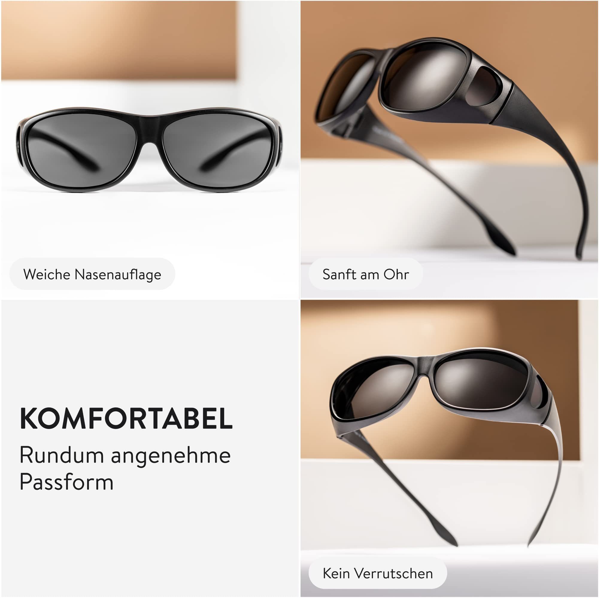 Bezzee Pro Sonnenbrille Polarisierte Überbrille Bezzee Pro Polarisierte Überbrille - UV400 Sonnenschutz