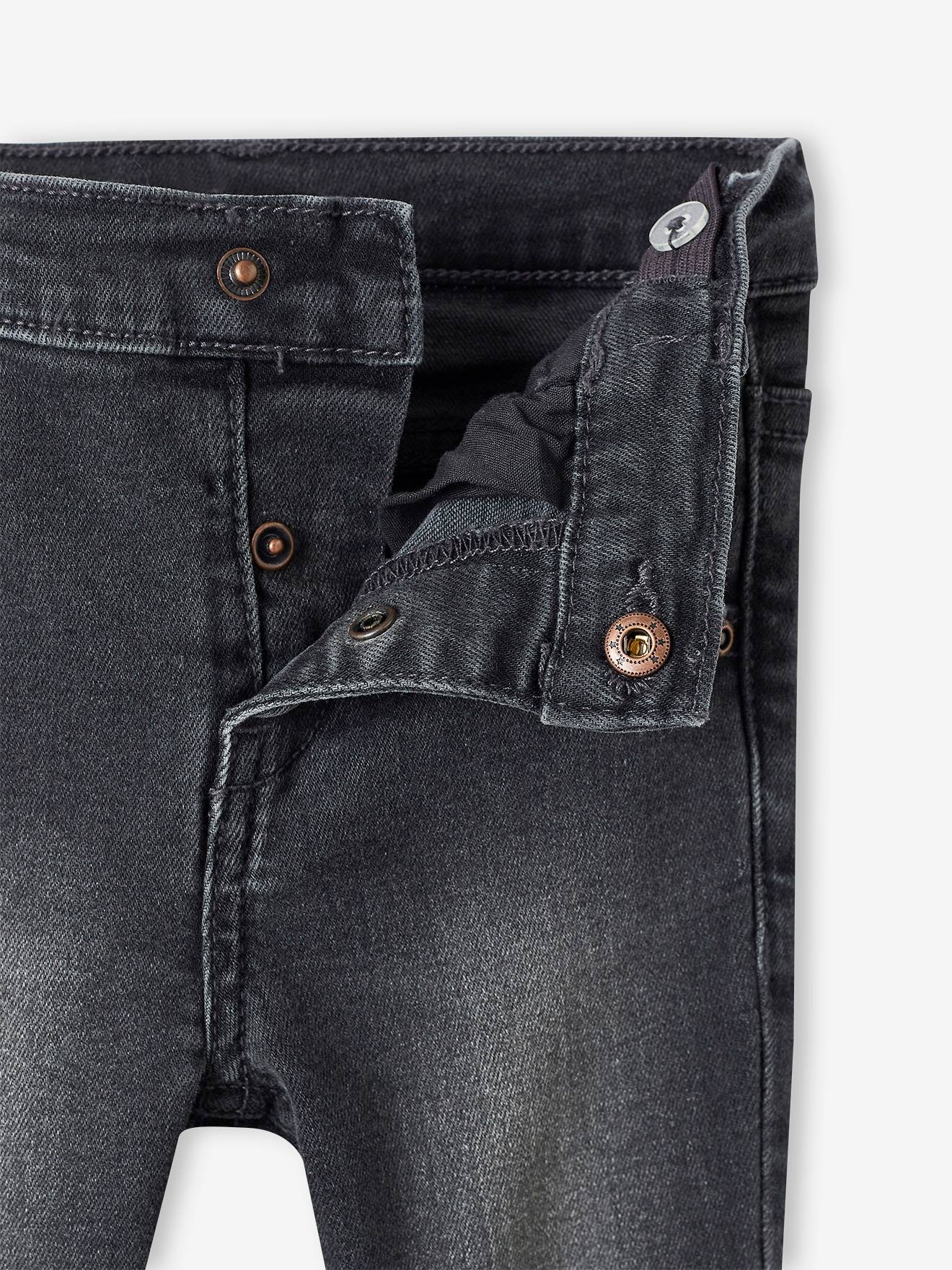 Vertbaudet Gerade Baby Jeans BASIC Oeko-Tex - grauer denim
