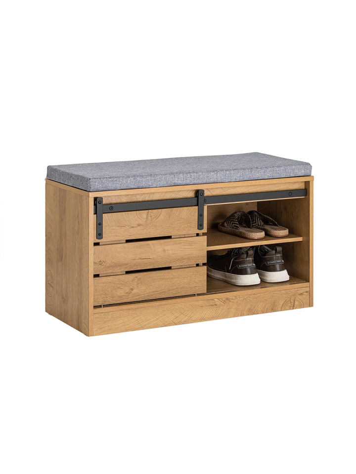 SoBuy Schuhbank in Natur - (B)80 x (H)48 x (T)35cm günstig kaufen onesize