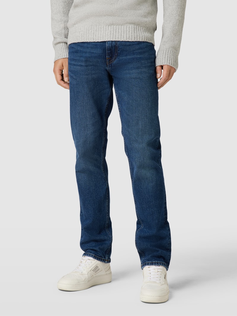 Straight Leg Jeans im 5-Pocket-Design Modell 'STRAIGHT DENTON' in blau