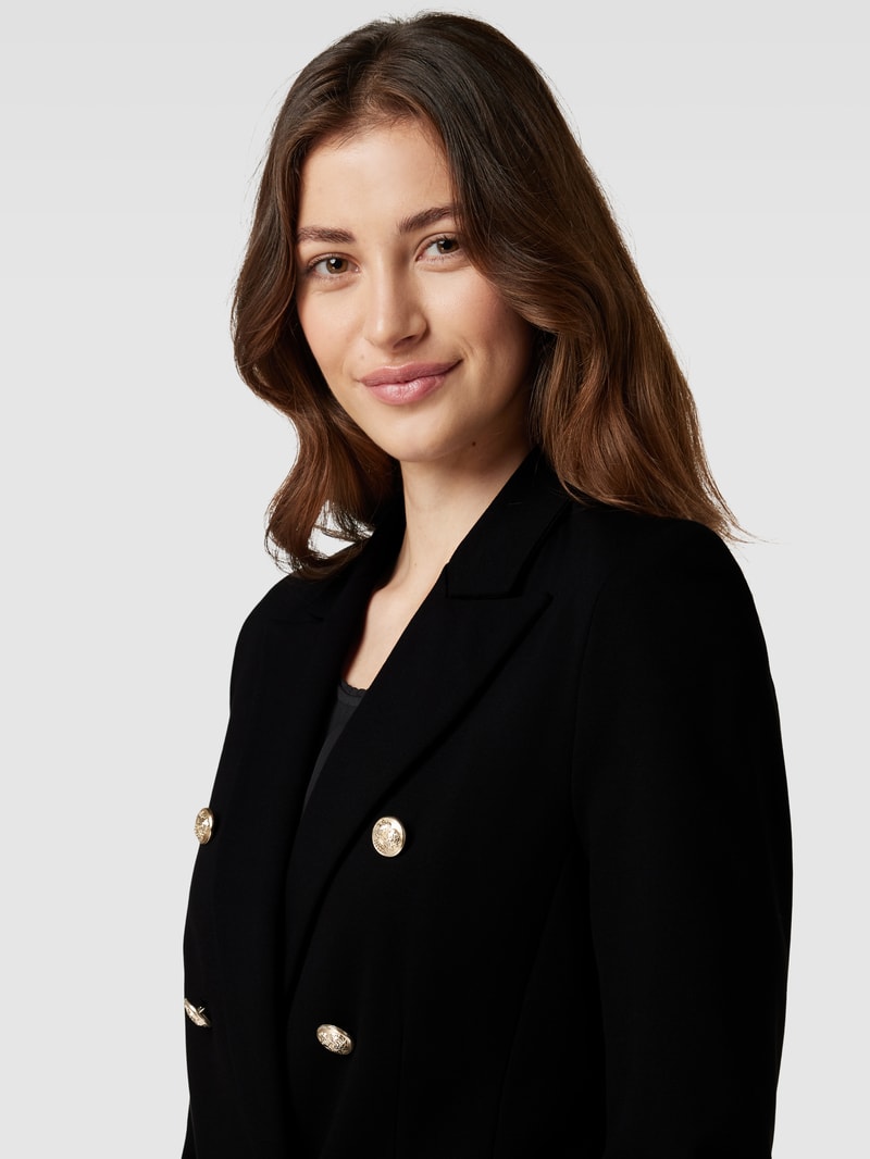 Blazer mit doppelreihiger Knopfleiste in schwarz