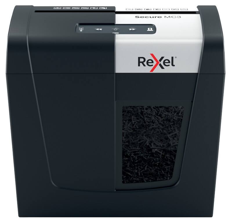 Rexel Secure MC3 Whisper-Shred Aktenvernichter Mikroschnitt Sicherheitsstufe P-5 3 Blatt