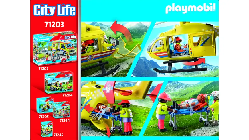 PLAYMOBIL 71203 - City Life - Rettungshelikopter