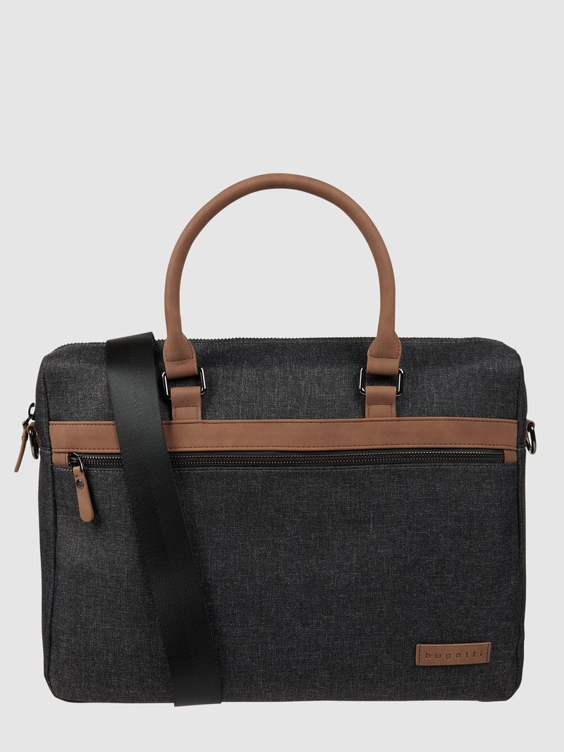 Laptoptasche mit abnehmbarem Schulterriemen Modell 'Luce' in mittelgrau meliert