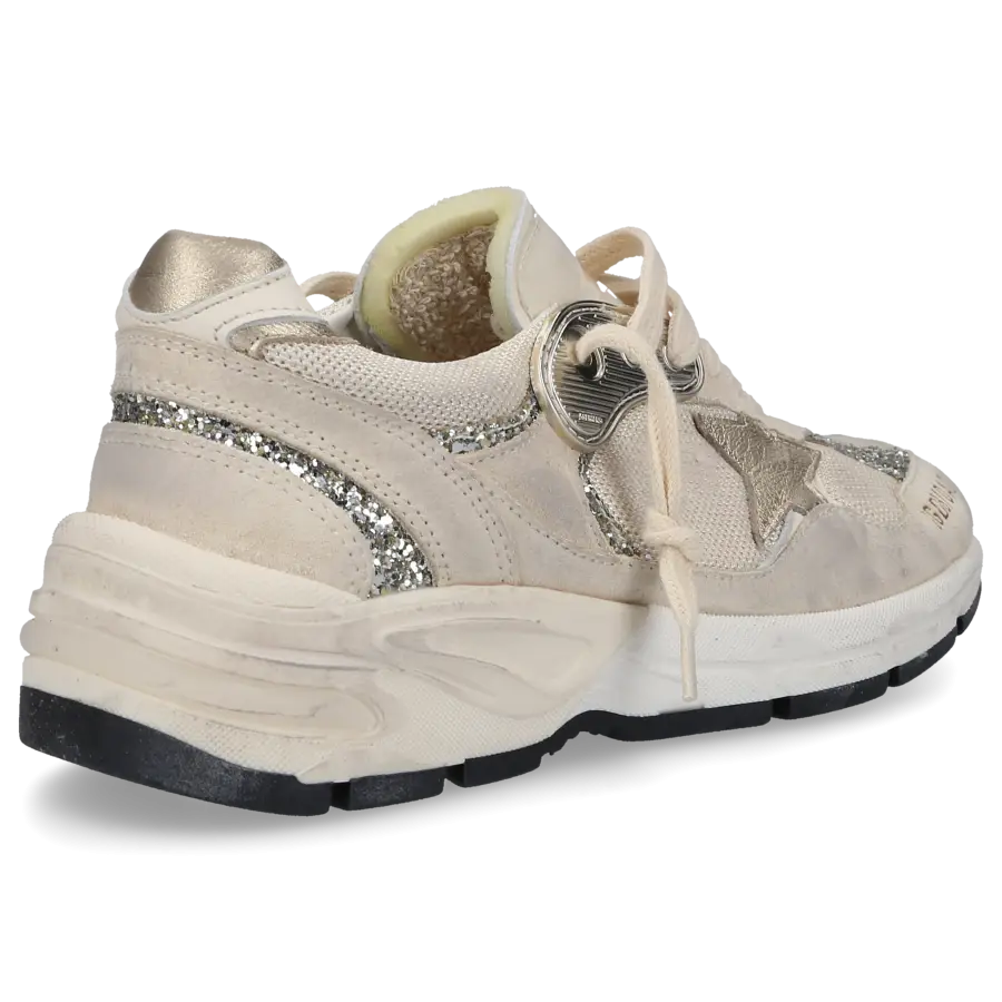 Golden Goose - Damenschuhe RUNNING DAD Kalbsleder Textil - beige