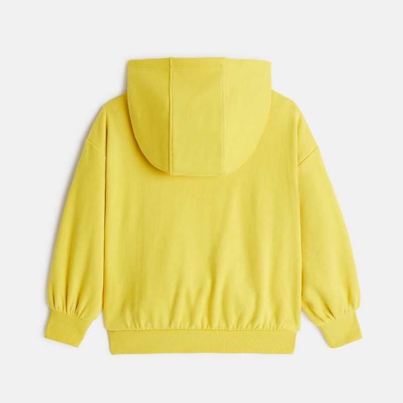 Sweat à capuche fille jaune tropical Catimini