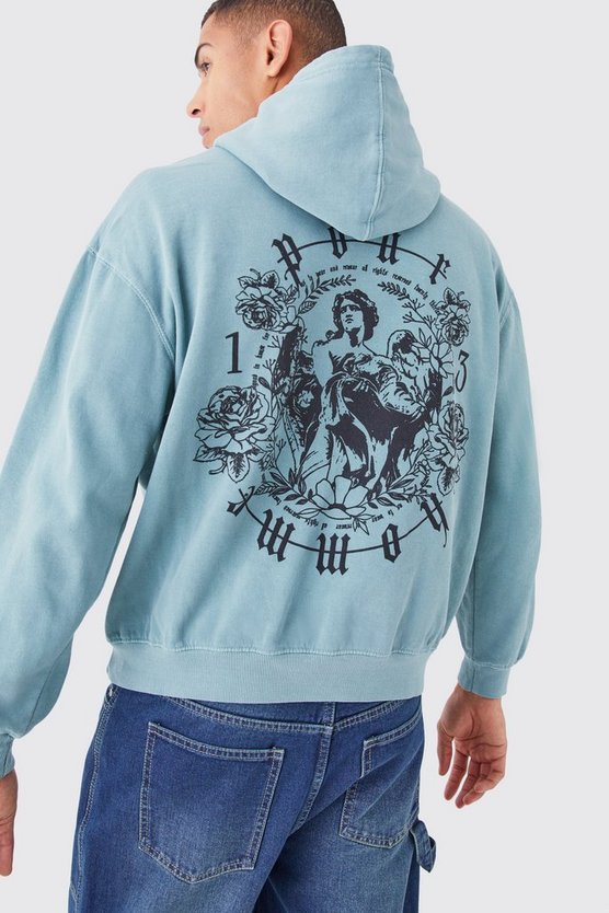 Oversize Hoodie mit floralem Print