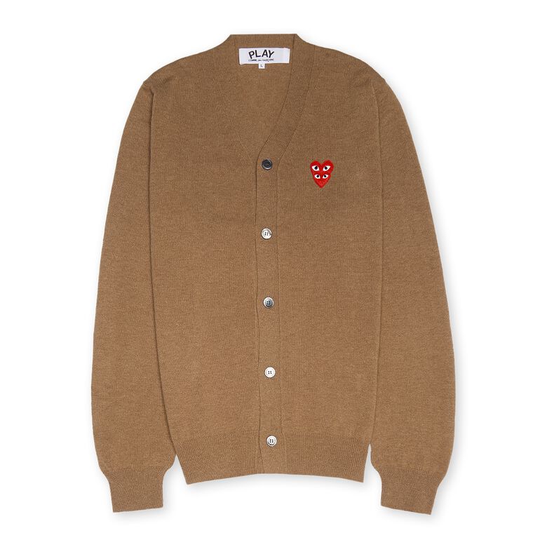 Comme des Garcons Play Knit Cardigan brown