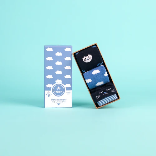 Socks in the Clouds - Baby Sock Pack - Blue