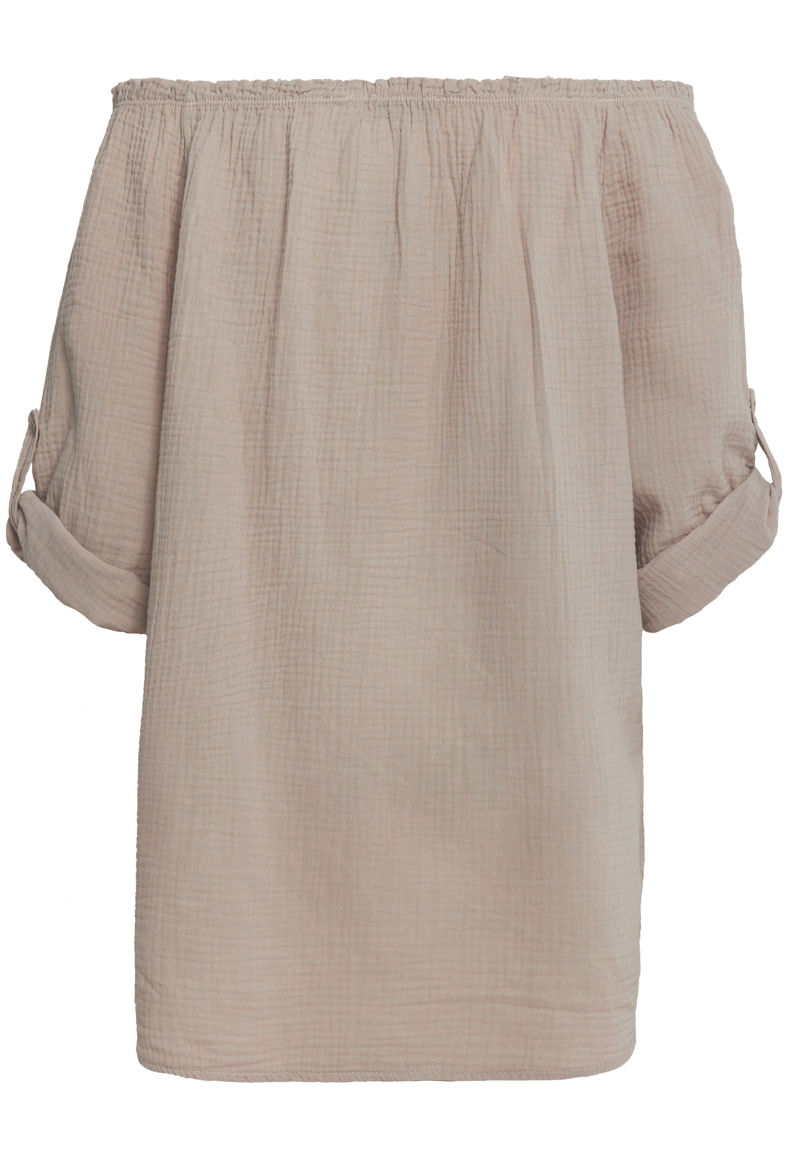 PM SELECTED Carmenbluse PM-09 (Verspielte Damen Musselin Carmen Bluse)