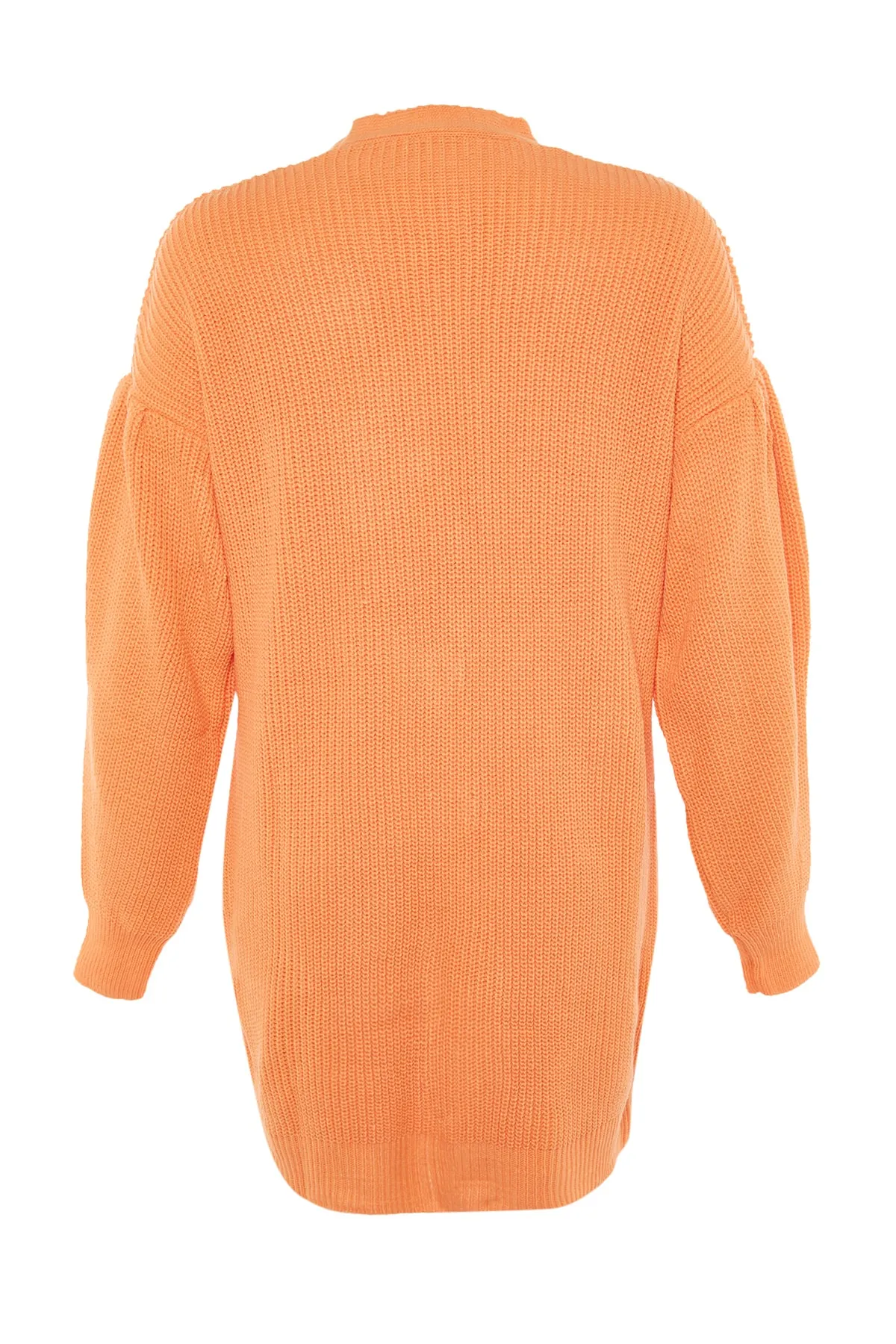 Trendyol Modest  Hellorangefarbener Thessaloniki-Strickpullover mit Knochenknöpfen und Taschendetails TCTAW23HI00026