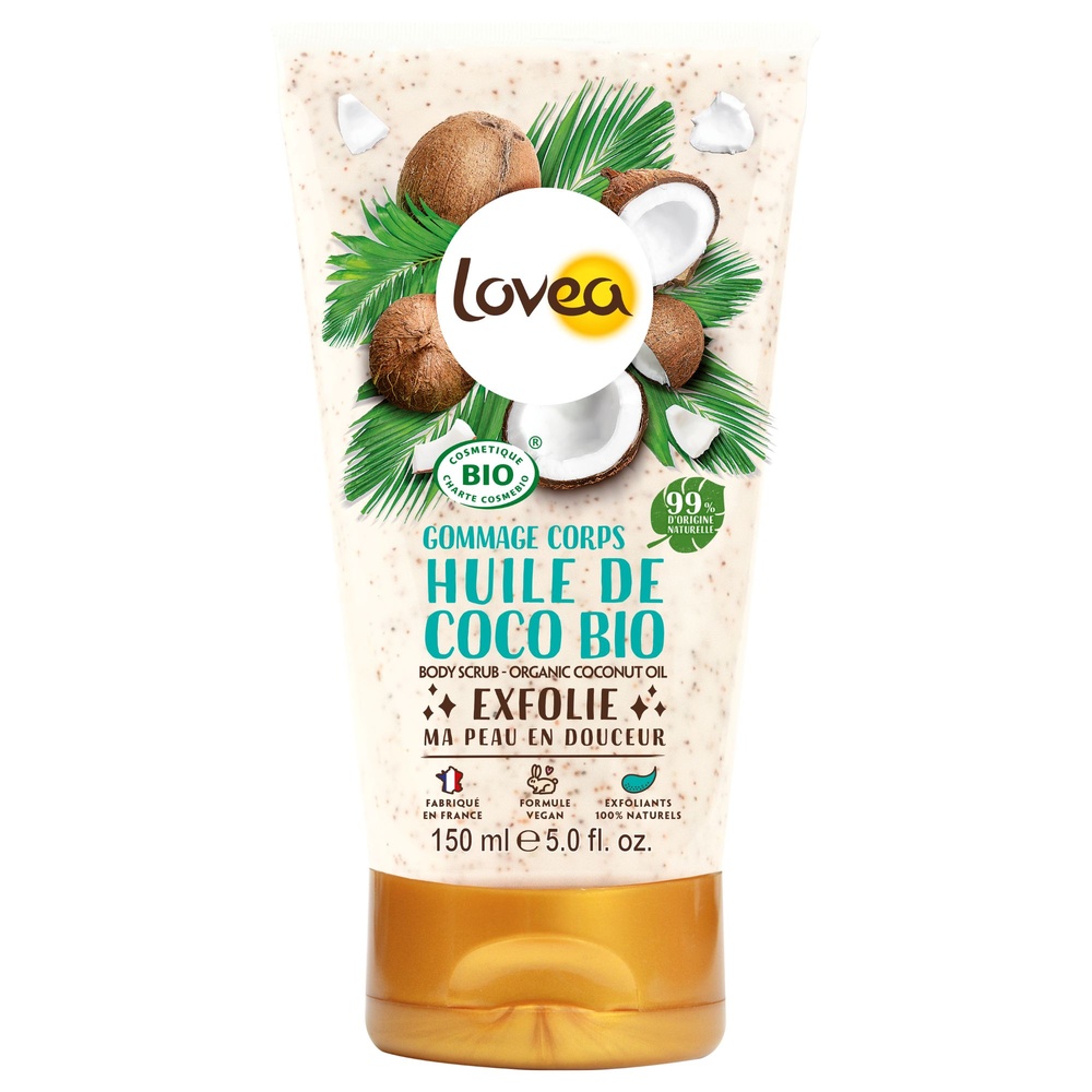 lovea Gommage Corps Huile de Coco Bio Certifié BIO Gommage Corps