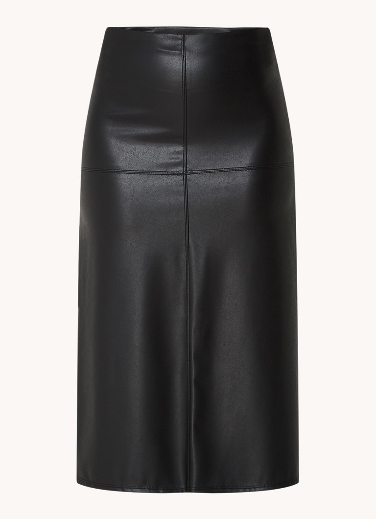 Fustă midi din piele ecologică MaxMara Scilli