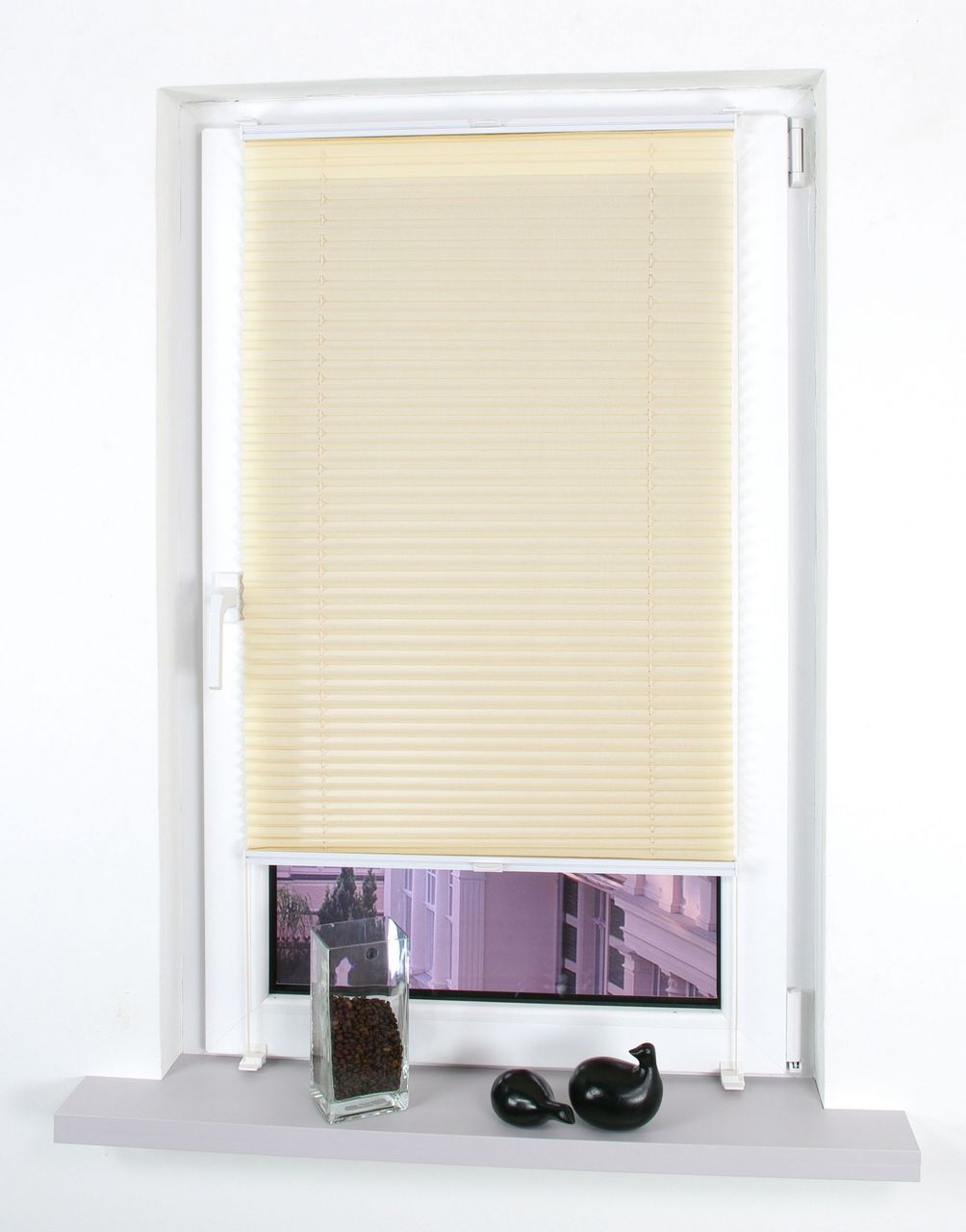 Bella Casa Klemmfix-Plissee verspannt, 150 x 60 cm, Beige