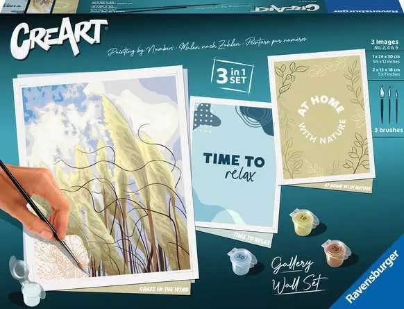 CreArt Galerie Wand Set - Natur - Malen nach Zahlen für Erwachsene