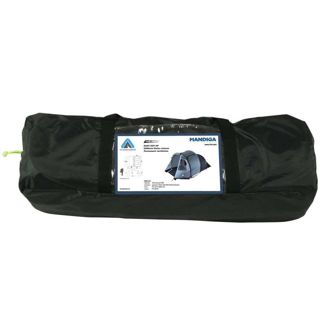 10T Outdoor Equipment Tunnelzelt Mandiga Arona 5 Mann Zelt Tunnelzelt Campingzelt wasserdicht 5000mm, Personen: 5