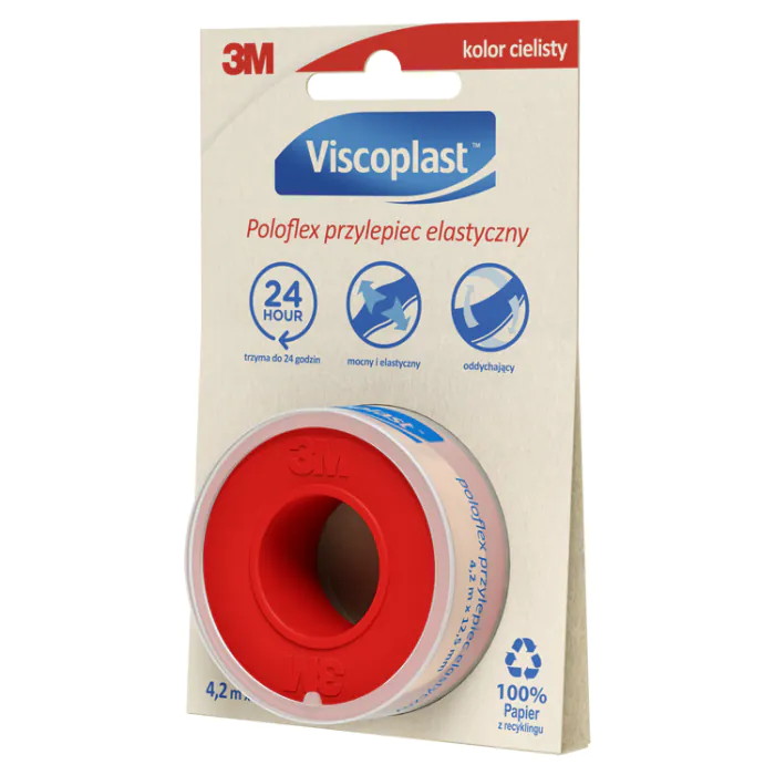 Fita adesiva elástica Viscoplast Poloflex, 0,0125 x 4,2 m