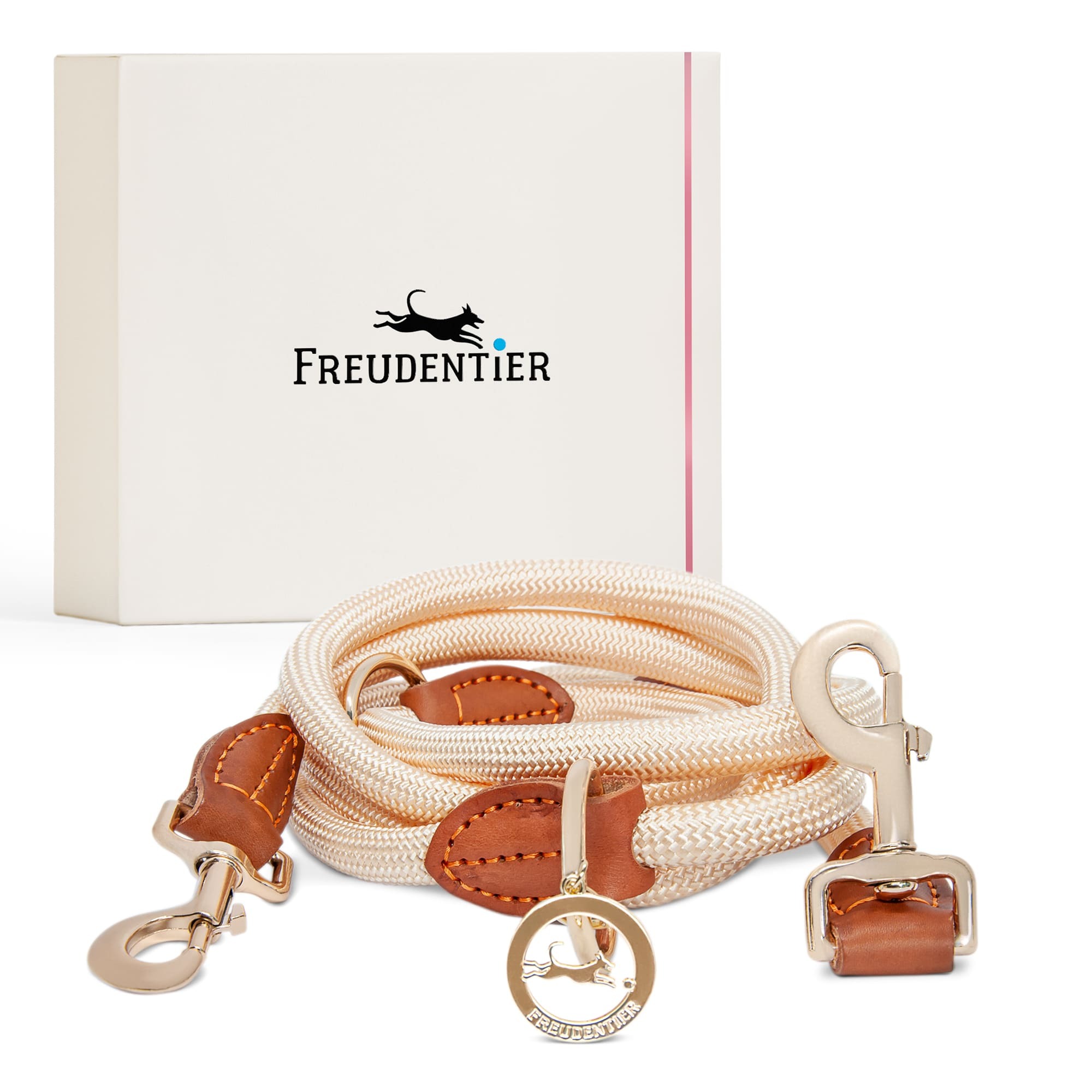 Freudentier Hundeleinen Freudentier Führleine 2m & 3-fach verstellbar