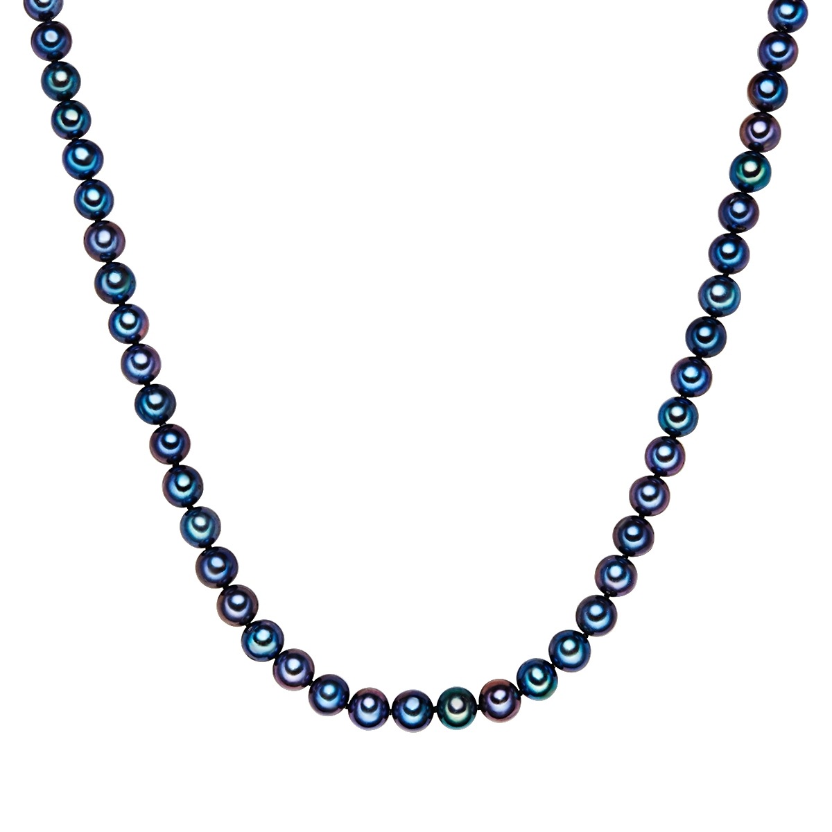Perlen-Kette Sterling Silber Süßwasser-Zuchtperle in Silber