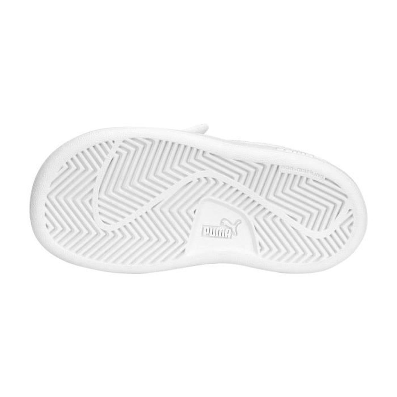 Basket à Scratch Enfant Puma Smash v2 Brand LoveVInf blanc